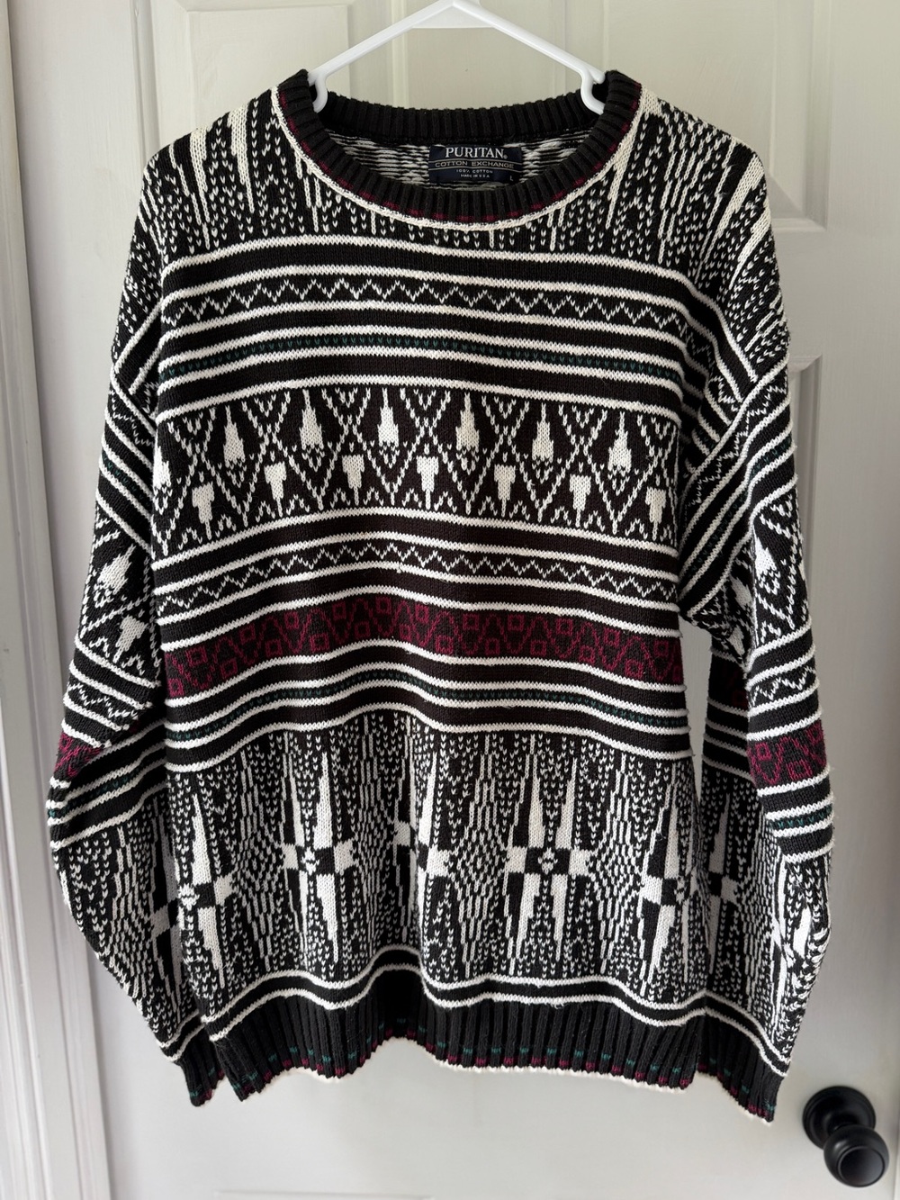 Puritan Cotton Exchange Men's L Vintage 100% Cotton Sweater